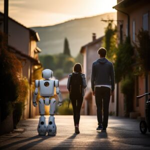 blog 53 people hanging out with robot